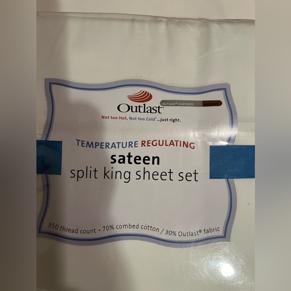 Outlast Temperature Regulating Sheet Set - Split King - Picture 6 of 7